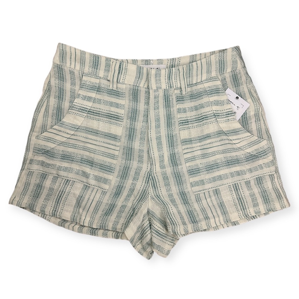 O’Neill Embroidered Emerald Green Stripes Casual Garcia Shorts NWT